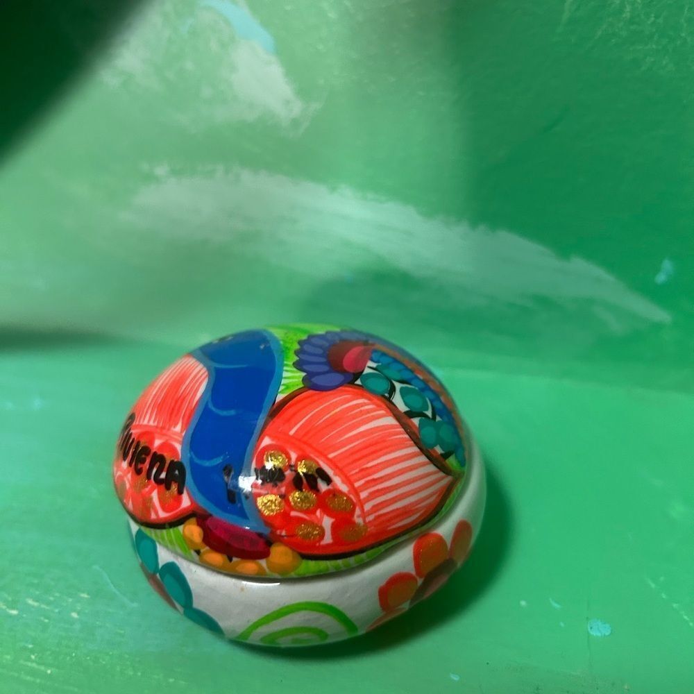 MEXICANA Colorful Bird Trinket Box - Blue, Green, Red, Orange - Picture 8 of 12